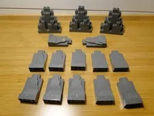 LEGO Castle Parts Dark Grey 2x4x6 Rock Wall Panel Lot