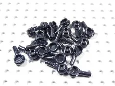 LEGO Lot of 20 Black 1L Bar w/ 1x1 Plates & Stud Handle BF