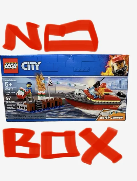 LEGO City Fire- Dock Side Fire 60213 97 pcs- FACTORY SEALED LEGO BAGS