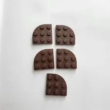 LEGO 3x3 Corner Plate Quarter Round Light Brown Part 30357 5pcs