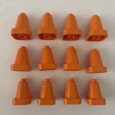 Lego Duplo Orange Construction Cone Lot of 12