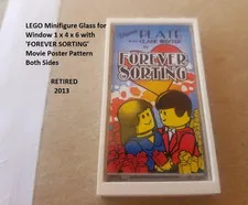 LEGO Minifigure  Window with glass 1 x 4 x 6 with 'FOREVER SORTING' Movie Poster