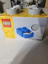 New LEGO Grey Desk Draw Storage 4 Knob Block 6.22x6.22x4.45in
