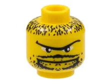 LEGO Minifigure, Head Moustache Thin, Goatee, Long Eyebrow, Stubble inv.628