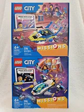 LEGO CITY 60355 Water Police Detective & 60354 Mars Spacecraft Exploration Lot