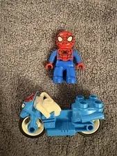 Lego Duplo Toy Blocks Marvel Spiderman Figure Motorcycle Cycle Bike 