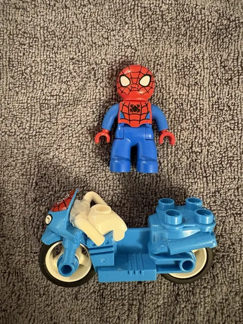 Lego Duplo Toy Blocks Marvel Spiderman Figure Motorcycle Cycle Bike 