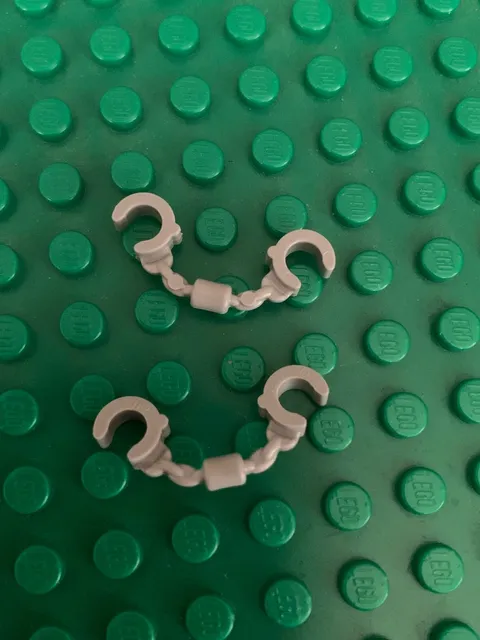 LEGO® MiniFigures Handcuffs- Shackles Two (2) Dark Gray