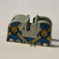 Lego Castle  Barding, Lions Head Pattern w Crowns 6091 6095 6098 Replacement