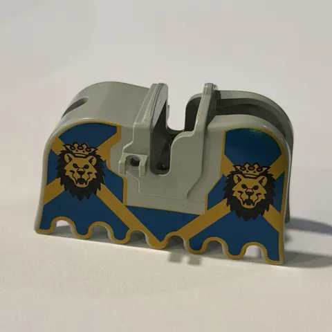 Lego Castle  Barding, Lions Head Pattern w Crowns 6091 6095 6098 Replacement