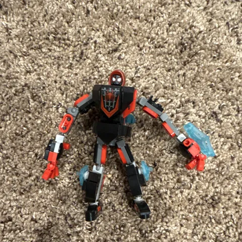 LEGO Marvel Miles Morales Spider-Man Mech Figure w/ Minifigure Custom Printed