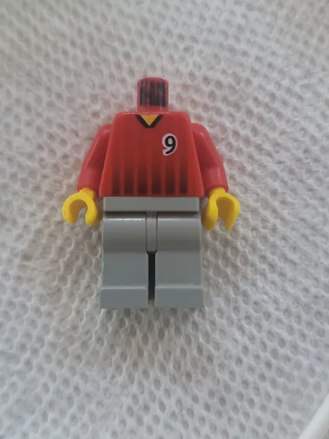 Lego Soccer Sport Minifig MINIFIGURE #9 Front & Back, No Head