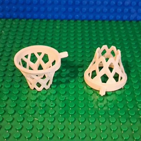 LEGO White Plastic Basketball Hoop Net Pieces Sports Bulk Lot 2 pcs