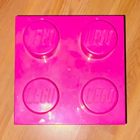 LEGO Pink 4-Stud Storage Brick Box Stackable Plastic Compatible w/ LEGO