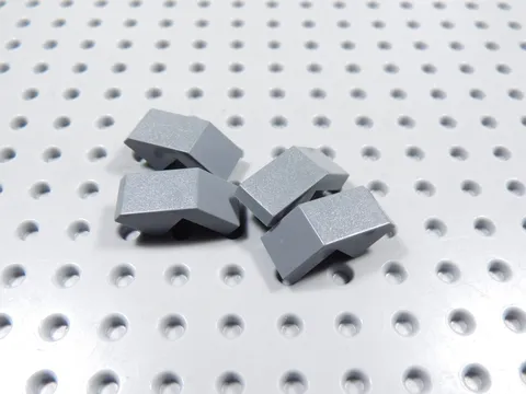 LEGO Lot of 4 Dark Bluish Gray 2x1 Slopes w/ Cutout BD