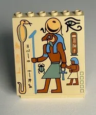 LEGO  Panel 4 x 6 x 6 Sloped with Hieroglyphs, Snake and Falcon / Ra