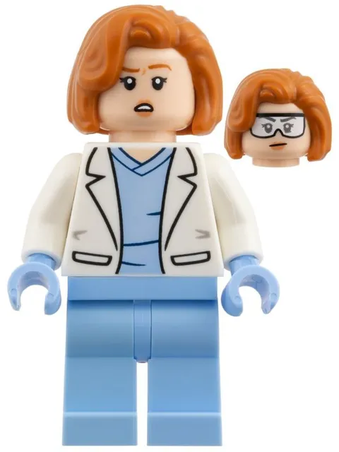 LEGO® Minifig idea281 - Dana Scully - Bright Light Blue Scrubs