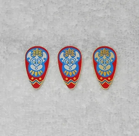 LEGO Islanders - (x3) Shields With Mask Pattern - 2586px10 - From 6256 6278 1994