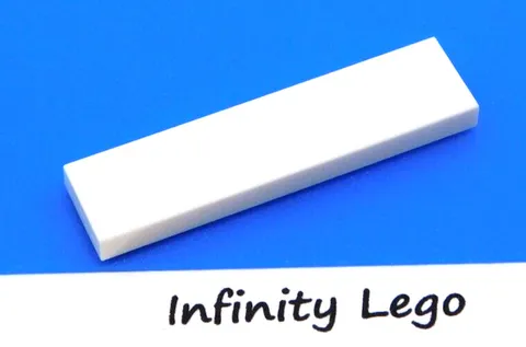 30 LEGO White Tiles 1 x 4 Smooth Finishing (2431 35371) - (30 Pieces)