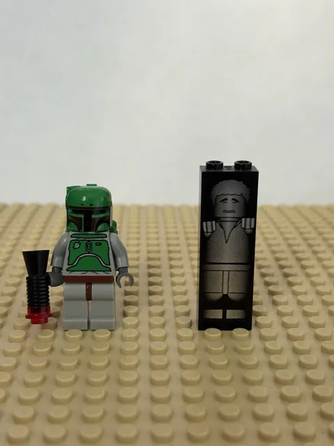 ORIGINAL Lego Star Wars Boba Fett with Han Solo in Carbonite