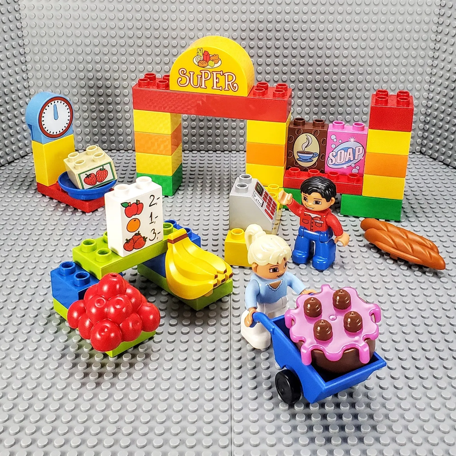 My First LEGO DUPLO Supermarket - 6137 - Complete - No Box / Manual - Ships Fast