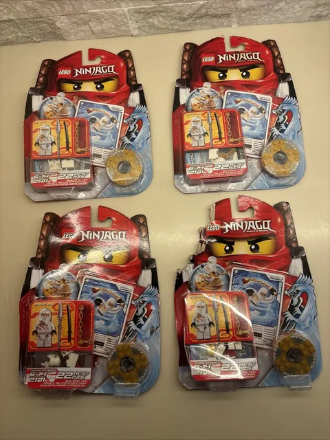 LEGO 2171 Lot Of 4 Ninjago DX ZANE WHITE DRAGON NINJA Spinjitzu Sealed!