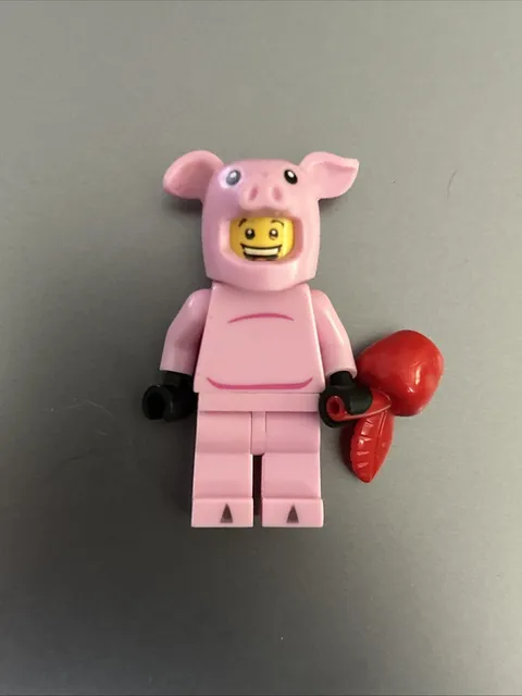 LEGO Piggy Guy Minifigure in Pink Pig Costume Collectible