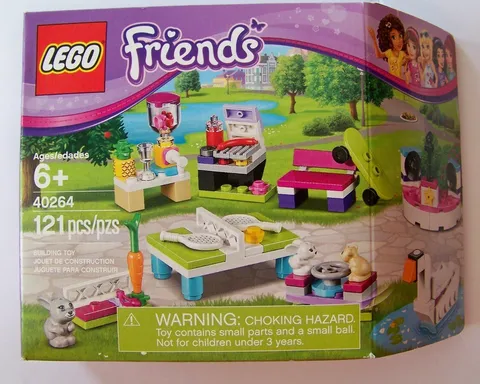 Lego Friends Accessory Set NEW rabbits,  ping pong, juice station, stage,  bbq