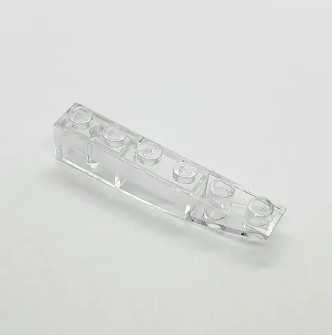Lego Prototype Trans Clear 1x6 Slope Brick Error Test Piece Misprint