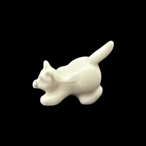 Lego Animals Crouching White Cat Kitten Minifigure
