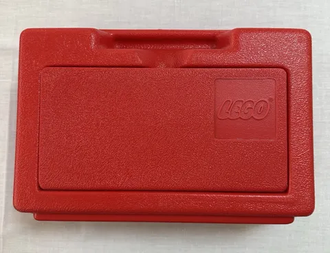 Vintage 1980s LEGO Storage Box Carrying Case Bin Red Plastic