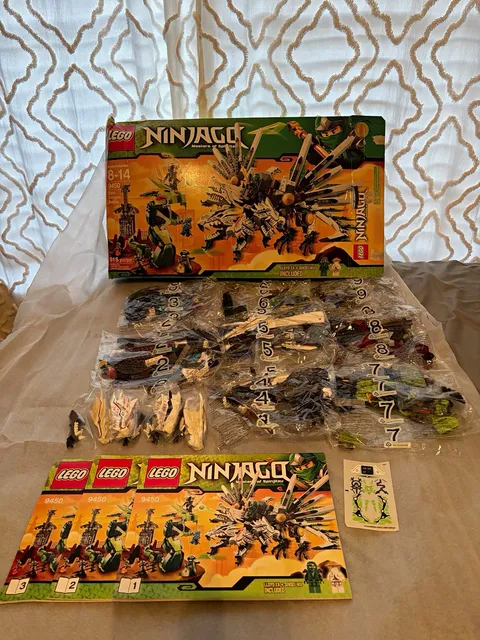 LEGO NINJAGO Epic Dragon Battle 9450 (MISSING BAG 1 MINIFIGURES)