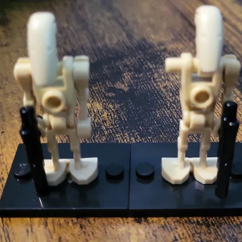 LEGO Star Wars Tan Battle Droid Minifigures Lot of 2 w/ Black Blasters
