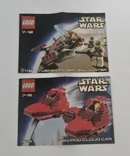 LEGO manual  7113 Star Wars tusken raider encounter+ Set 7119 Twin-Pod Cloud Car
