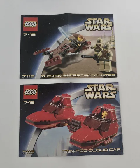 LEGO manual  7113 Star Wars tusken raider encounter+ Set 7119 Twin-Pod Cloud Car