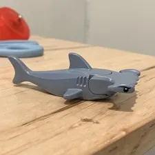 LEGO Shark Animal Figure Gray w/ Printed Eyes Plastic, Animals Interest, 1 Piece
