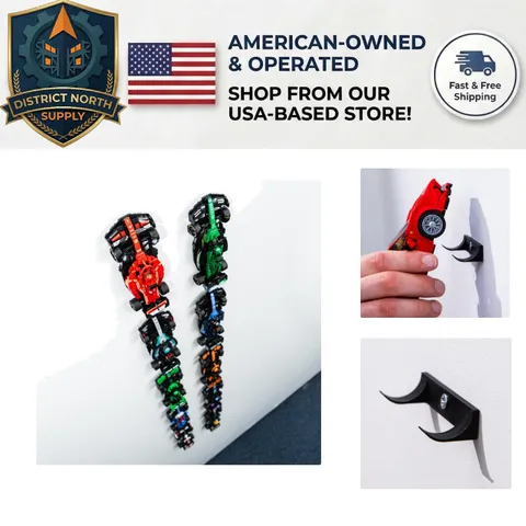 Easy Install Wall Mount Hooks for Speed Champions Cars - 12 Durable Holders