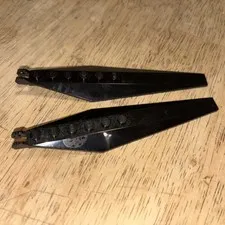 2x Lego Rotor Blade 3x12 Black Hinge Wing Helicopter 4503684 53031 57906