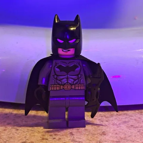 LEGO Batman Minifigure w/ Black Cape, Plastic, Age 5+, Batman Set