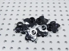 LEGO Lot of 6 Black Plant Plates w/ 3 Leaves Minifig BL