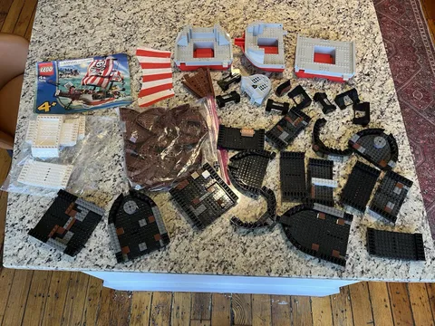 Lego Pirates Ship Building Lot 7075 Parts Black Pearl Parts And More
