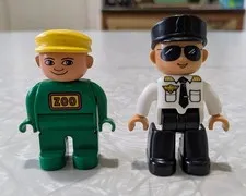 Lego Duplo Figure Male Zoo Keeper Vintage app. 2001