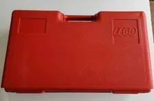 Vintage 1980s Red Plastic Carrying Case Storage Box