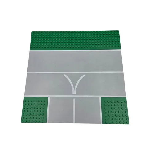 Lego® Street Base Plate GREEN Taxiway Runway 7 STUD NARROW T CROSSING