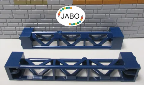 (G12/4) Lego 2x 95347 Lattice Mast Pillar Support 2x2x10 dark blue 6860