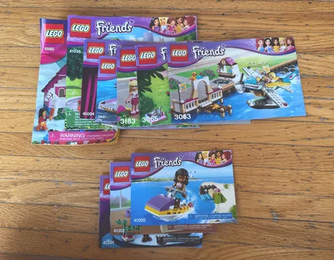 LEGO Friends Instruction Manual Lot – 10 Manuals