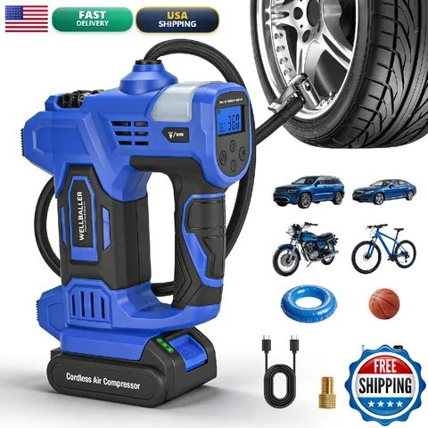 Wellballer Tire Inflator Portable Air Compressor20V Cordless Tire Inflator