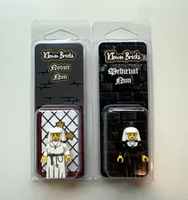 LEGO Pad Printed Minifigure Lot 2: Novice Nun & Medieval Nun Blister Packs