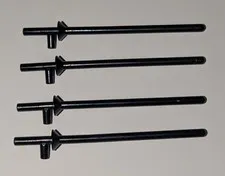 LEGO Lot of 4 BLACK Knight Minifig Weapon Lance Jousting Spear Piece Part # 3849
