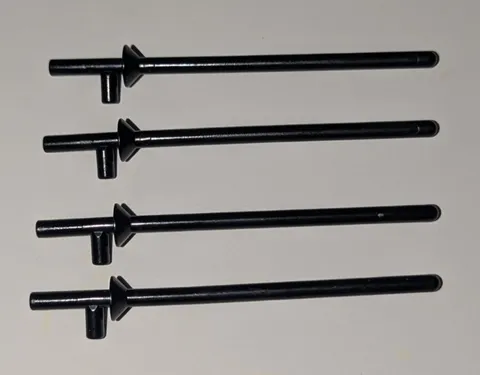 LEGO Lot of 4 BLACK Knight Minifig Weapon Lance Jousting Spear Piece Part # 3849